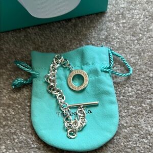 Tiffany & Co. Silver Chain Bracelet with Blue Pouch